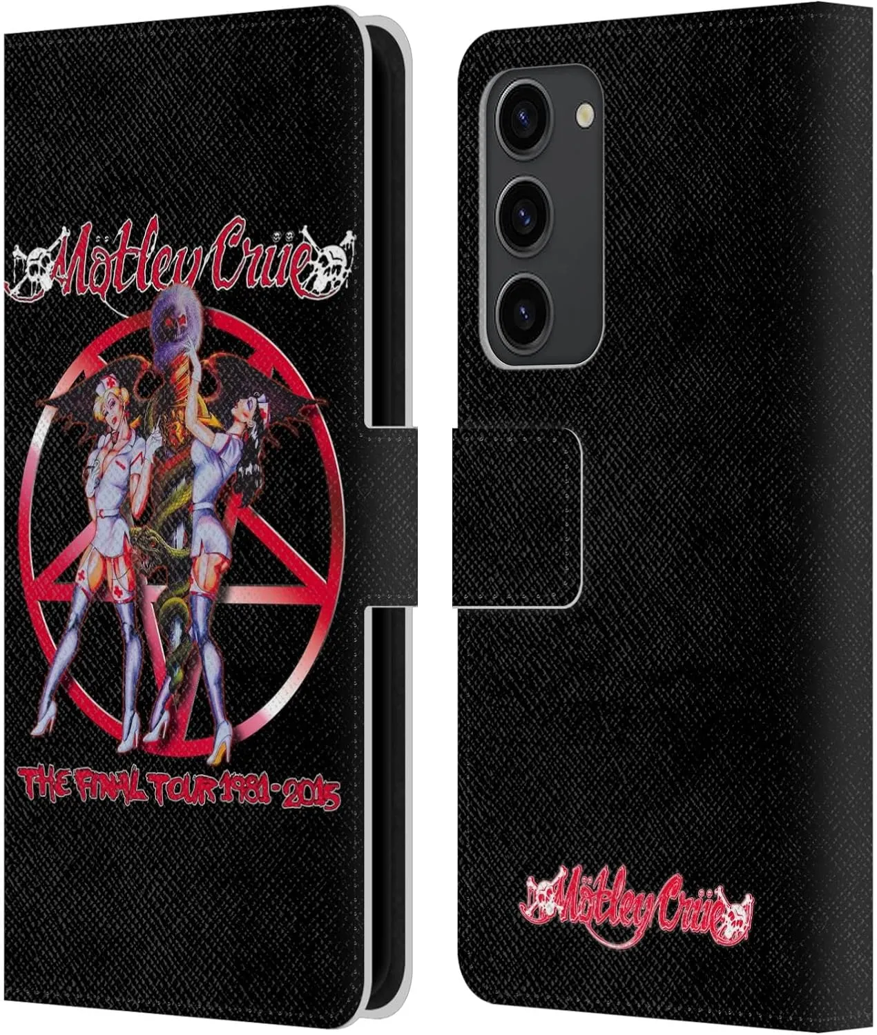 Head Case Designs Officially Licensed Motley Crue Dr. Feelgood Final Tours Leather Book Wallet Case Cover Compatible with Samsung Galaxy S23  5G
