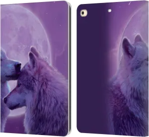 Head Case Designs Officially Licensed Vincent HIE Loving Wolves Canidae Leather Book Wallet Case Cover Compatible with Apple iPad 9.7 2017 / iPad 9.7 2018