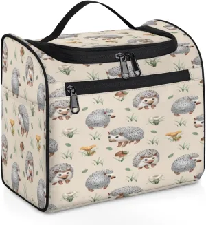 Hedgehogs Hanging Toiletry Bag for Men Women Travel Cosmetic Makeup Organizer Bag Water Resistant Large Portable Wash Case for Accessories, Toiletries, Cosmetics