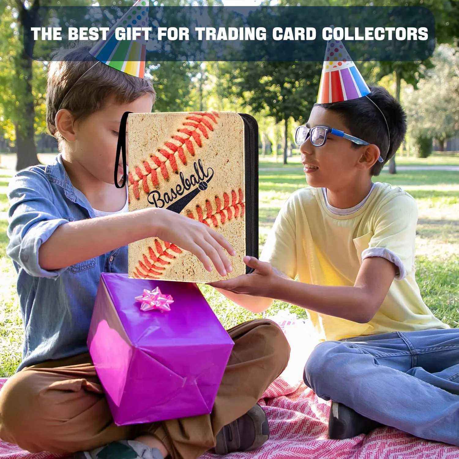 HESTECH Baseball Card Binder 9 Pocket,900 Capacity 3-Ring Binder with Protective Sleeves,Baseball Protectors Albums, Durable Organizer Case for Sports & Trading Cards Collection Storage