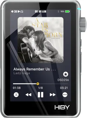 HiBy R3 II Hi Res Audio Player Dual DAC MQA Qobuz Tidal Player with Bluetooth 5.1/3.5mmSE 4.4mmBAL/2TB Extended Memory(2025 Version)