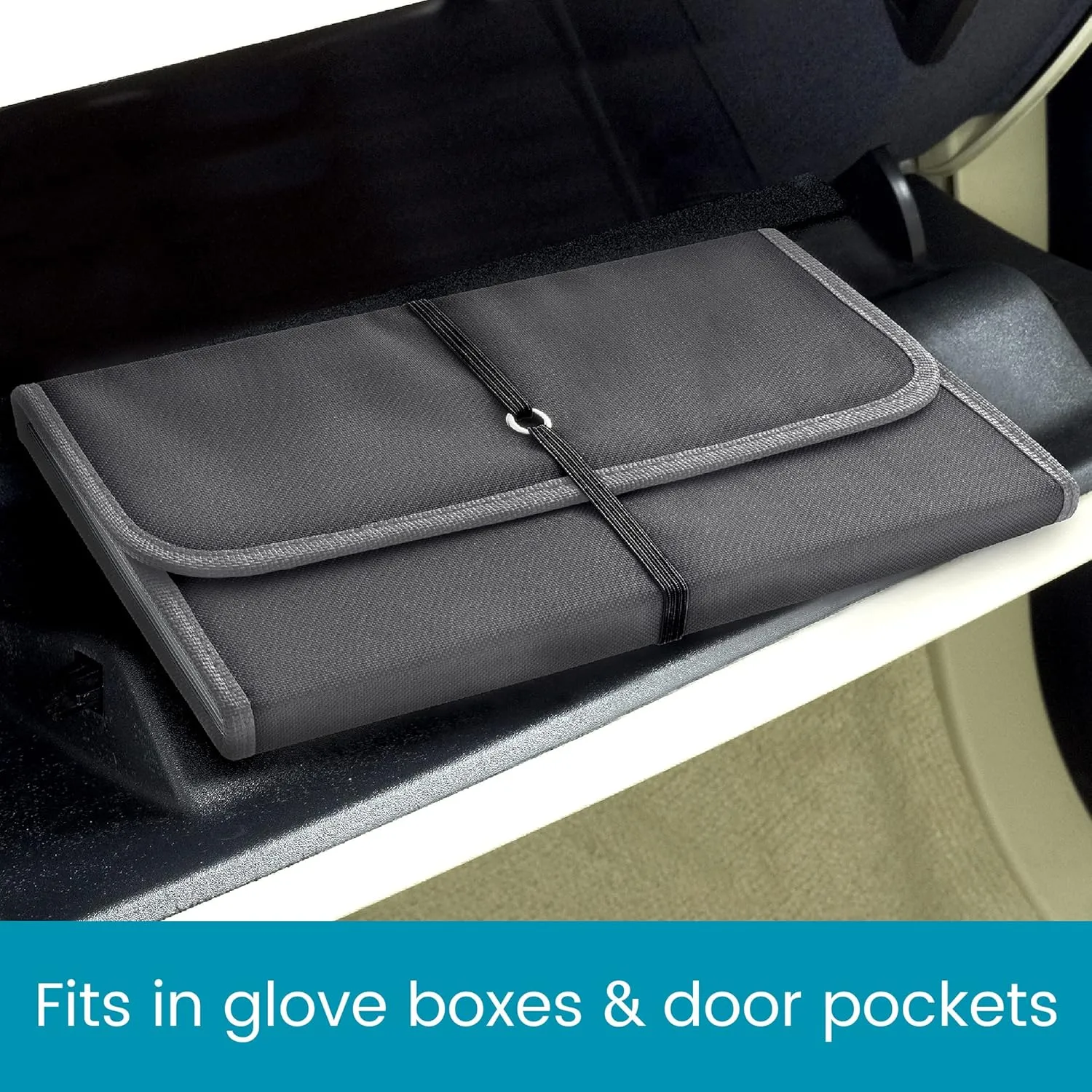 High Road Glove Box Organizer - Insurance and Registration Holder for Car Documents and Paperwork - Expandable Front Seat Organizer with Card Pockets