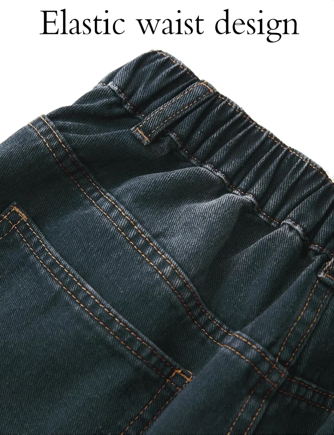 High Waist Baggy Jeans for Women Y2K Wide Leg Jeans Loose Vintage Boyfriend Denim Pants Blue