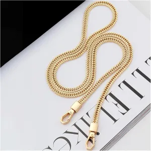 HNHYNSY Bag Strap DIY Gold/Silver/Gun Black Bag Strap 6mm Replacement Purse Chain Shoulder Bag Straps Small Handbags Purses Handle Chain 40/100/120CM Long Shoulder Strap (Color : Gold, Size : 100cm)