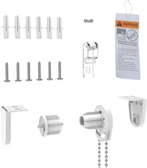 HOMEBOX Roller Blinds Connector Roller Shades Clutch for 1.1" Tube Fitting Parts Repair Kit Complete with Metal Brackets, Child Safety Clip and Chain
