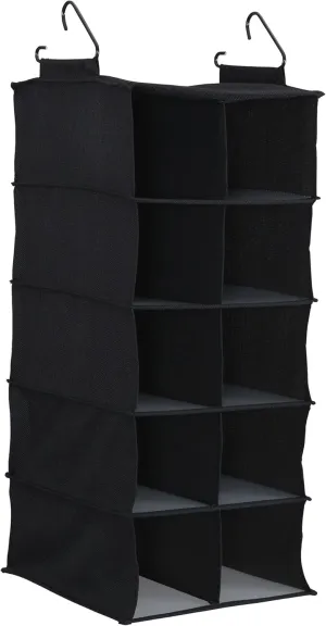 Household Essentials 10 Pocket Hanging Shoe Closet Organizer with Hooks