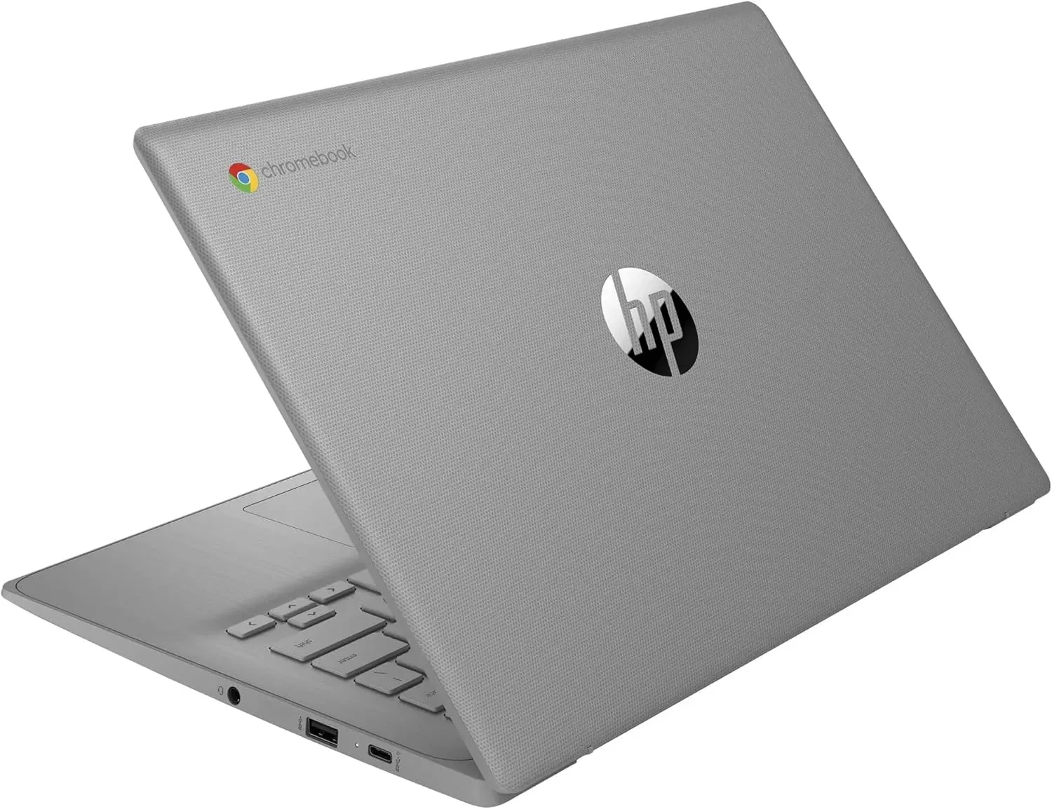 HP Chromebook with Gemini-AI Chrome OS | 14" HD Screen | 4GB RAM | 64GB eMMC & 64GB Card & 128GB Portable SSD | Intel Celeron CPU | Webcam | USB-C | Wi-Fi | Ultra Light | Long Battery Life| RK Bundle