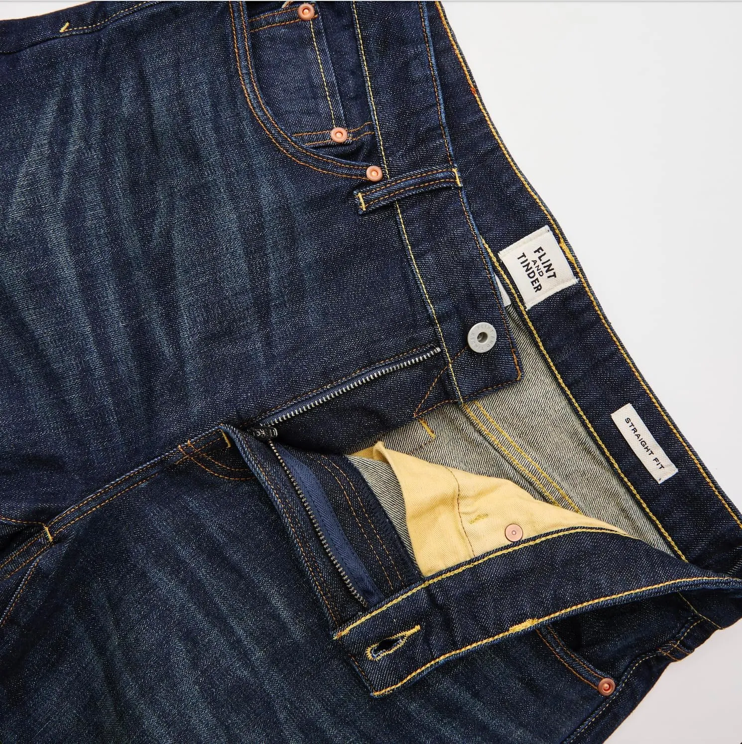 Huckberry Stretch Selvedge Denim Jeans for Men - 11.7 oz Mens Jeans with 1% Stretch, Copper Rivets- Year-Round Men Jeans