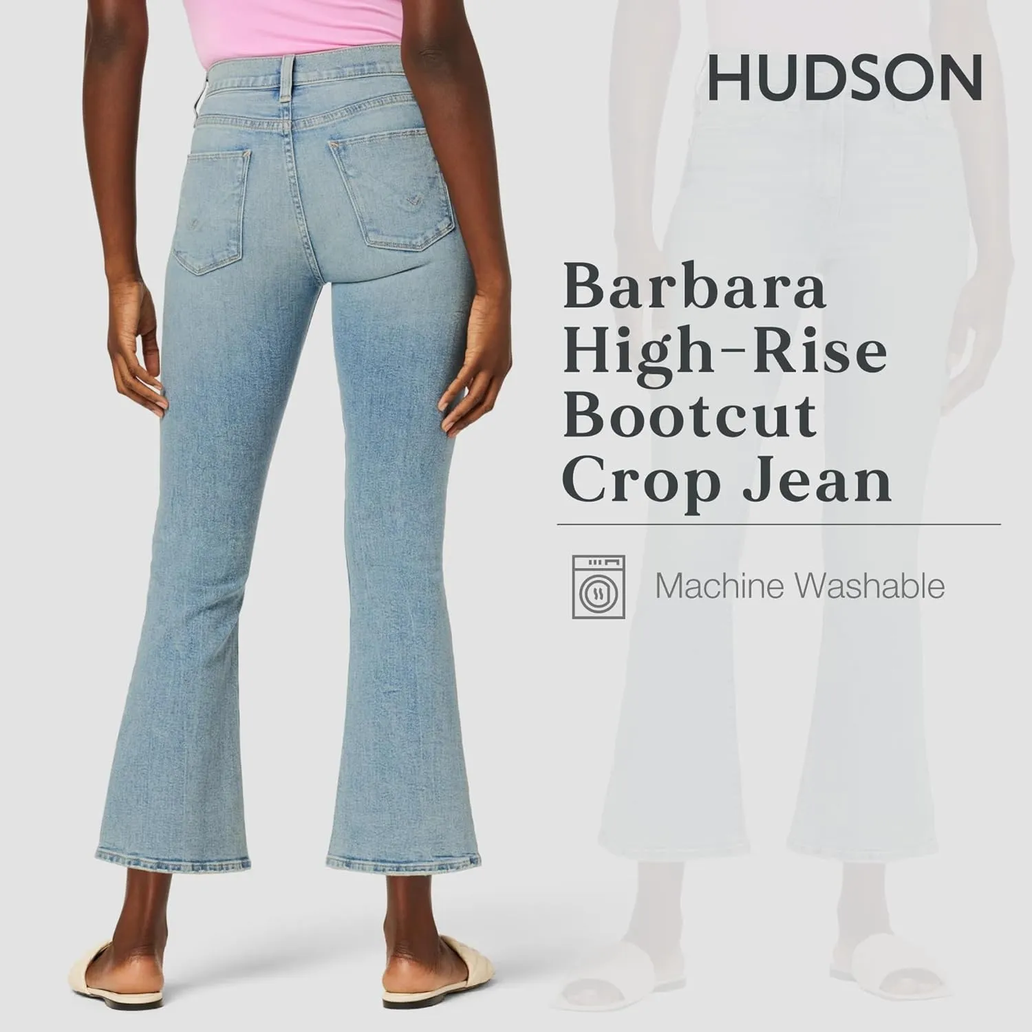 HUDSON Women's Barbara High Rise Bootcut Crop Jean