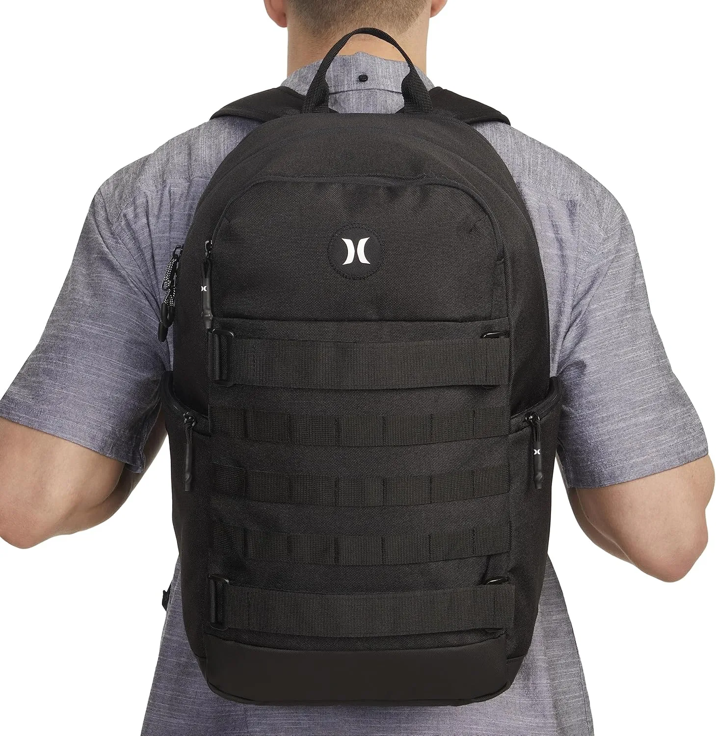 Hurley Mens Skateboard Backpack, Black, One Size
