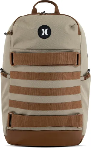 Hurley Mens Skateboard Backpack, Khaki, One Size