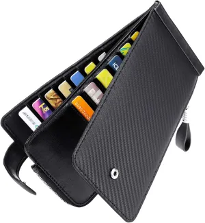Huztencor Womens Leather Credit Card Holder Wallet RFID Blocking Wallet Women Card Case Purse