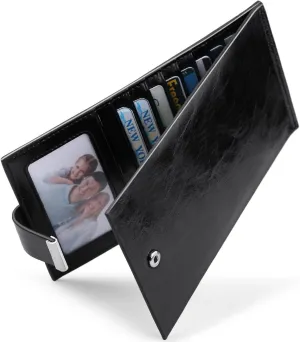 Huztencor Womens Leather Credit Card Holder Wallet RFID Blocking Wallet Women Card Case Purse