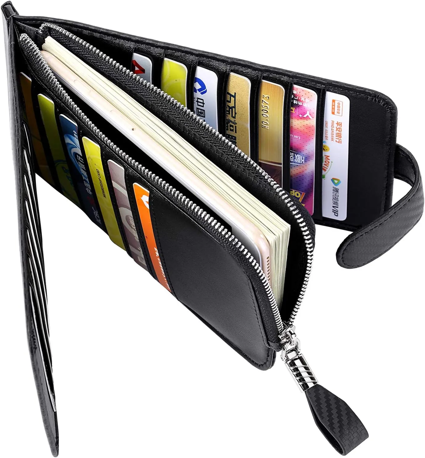 Huztencor Womens Leather Credit Card Holder Wallet RFID Blocking Wallet Women Card Case Purse