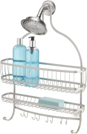 iDesign York Lyra Jumbo Hanging Shower Organizer - 16" x 4" x 22.5", Satin