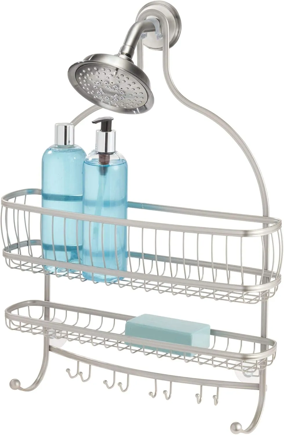 iDesign York Lyra Jumbo Hanging Shower Organizer - 16" x 4" x 22.5", Satin