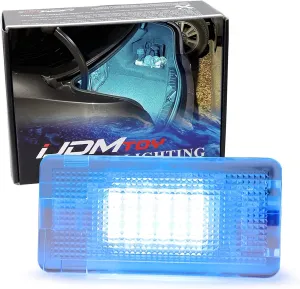 iJDMTOY Super Bright 2W High Power Aqua Ice Blue Full LED Trunk Cargo Area Light Assembly Compatible With BMW 3 5 6 7 Series X1 X5 MINI, Powered by 24-SMD LED Diodes & CAN-bus Error Free