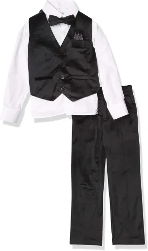 Isaac Mizrahi Boys' 4-Piece Velvet Vest Set