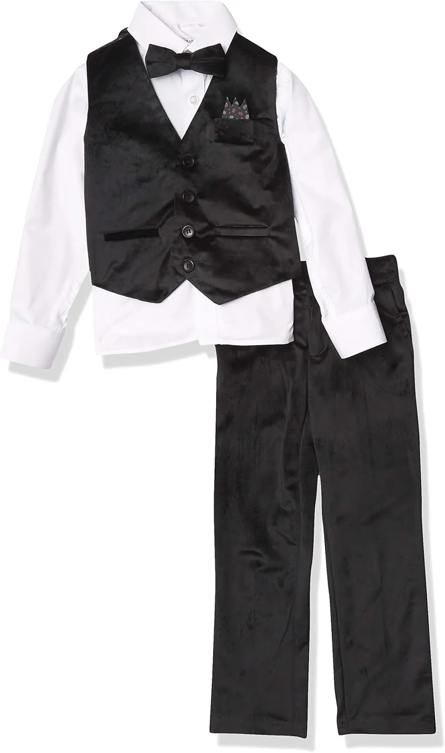 Isaac Mizrahi Boys' 4-Piece Velvet Vest Set