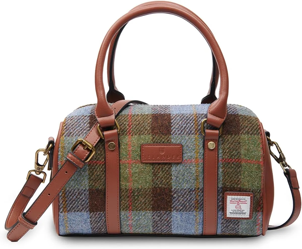 Islander® The Medium Duffel Ladies Shoulder Bag with Harris Tweed