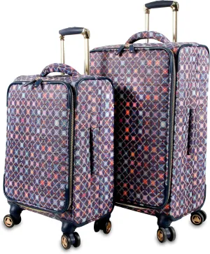 J World New York Bella Collaboration 2-Piece Luggage Set, Flower Seeds, One Size