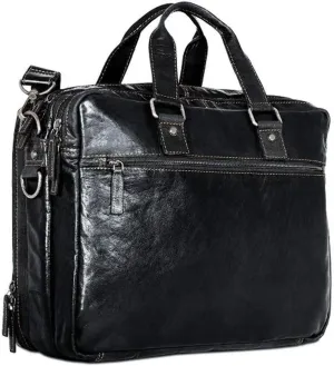 Jack Georges Men's Voyager Large Travel Briefcase in Buffalo Leather #7328
