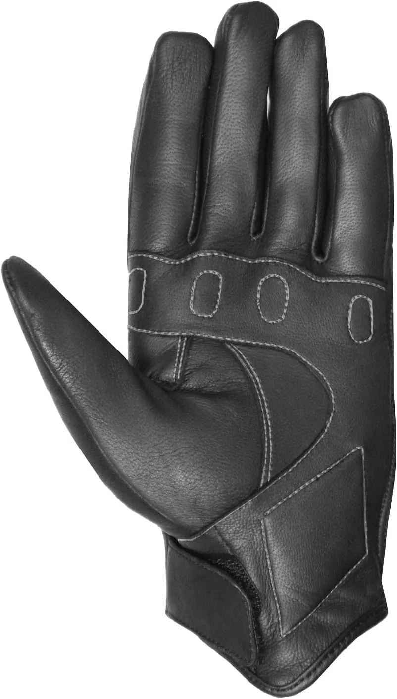 Jackets 4 Bikes Men's Premium Leather Street Motorcycle Protective Cruiser Biker Gel Gloves