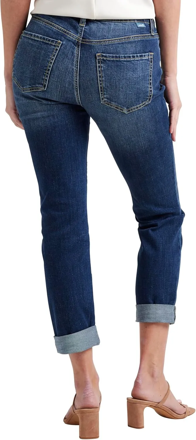 JAG Women's Carter Mid Rise Girlfriend Jeans, Mid Vintage