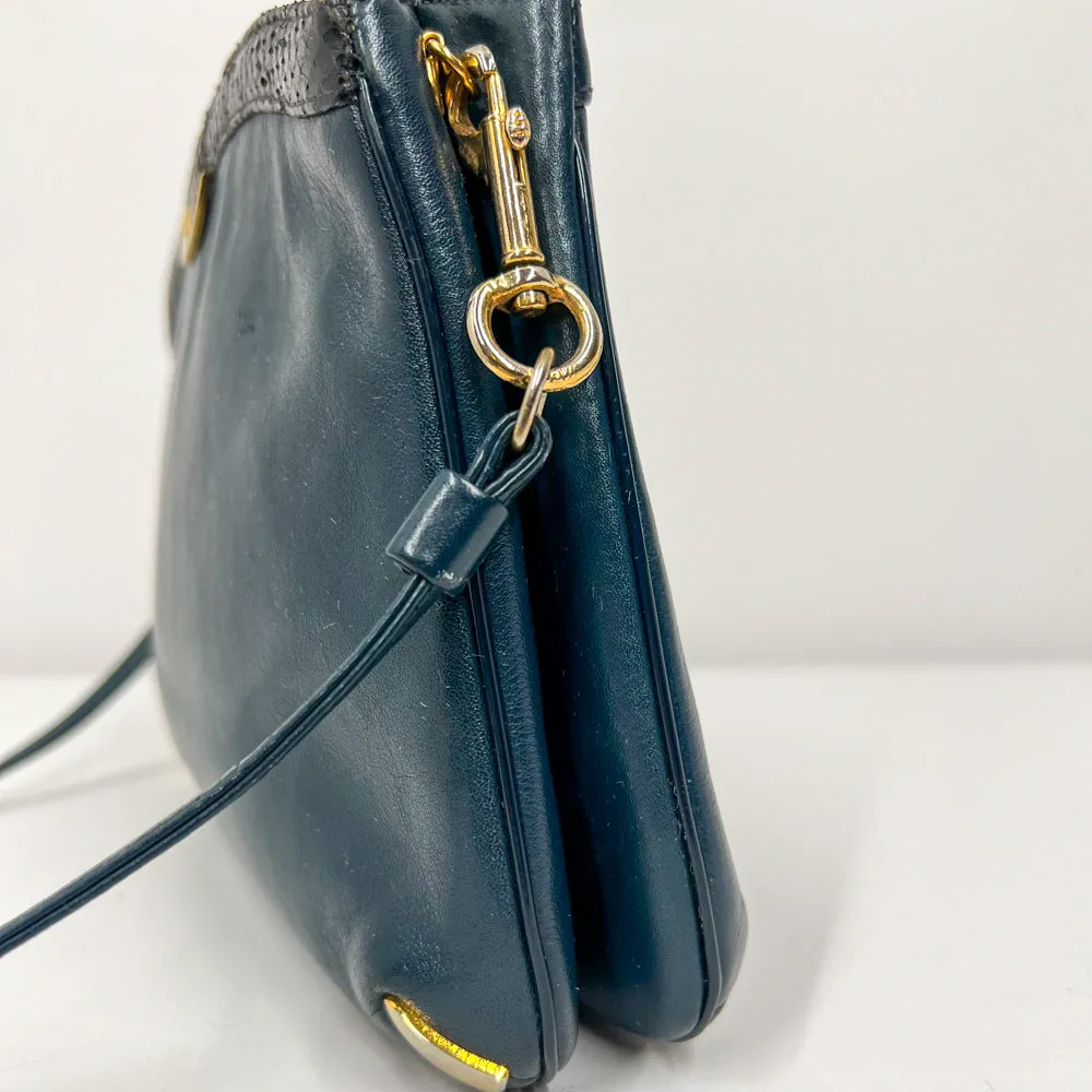 JANET - Navy Blue Vintage Clutch