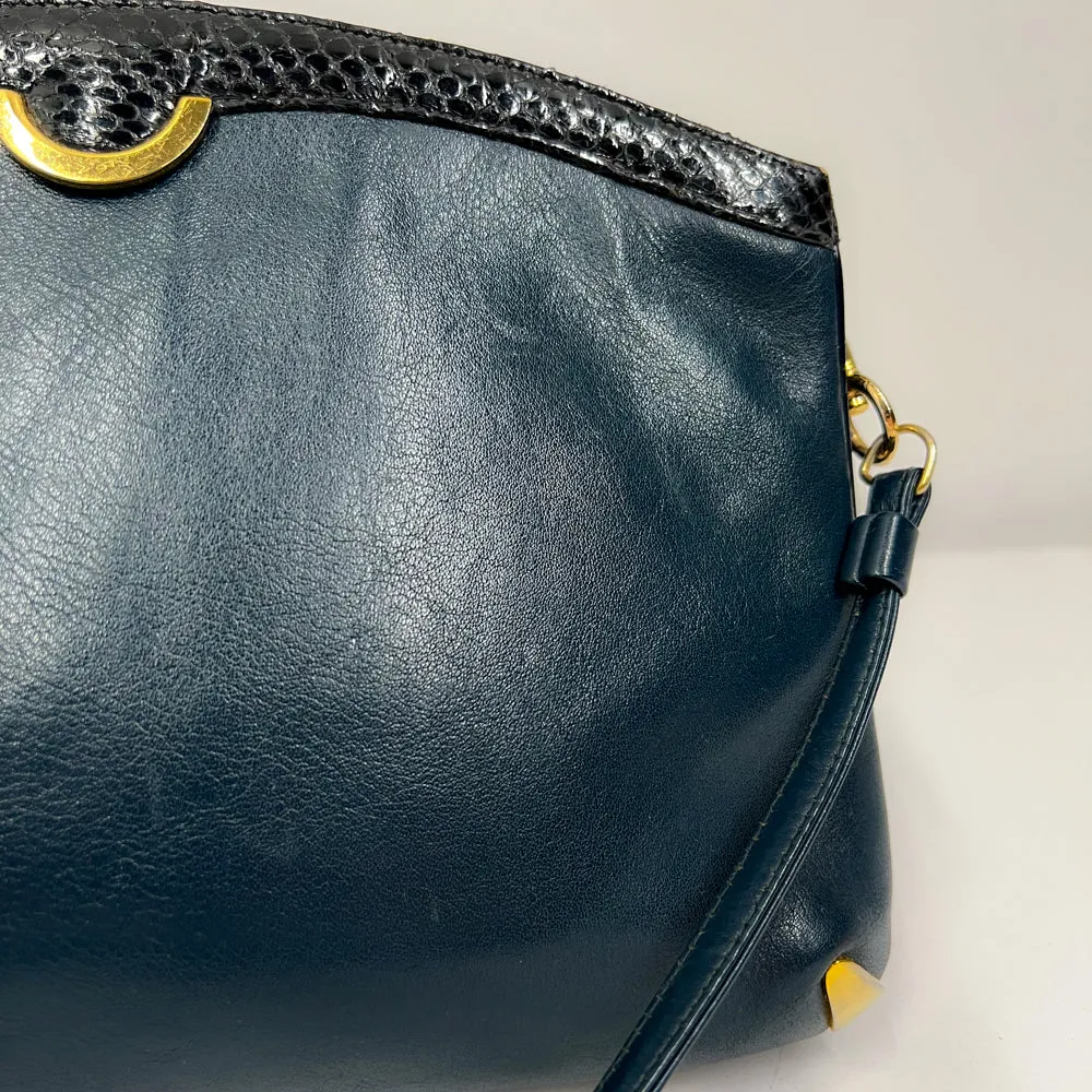 JANET - Navy Blue Vintage Clutch