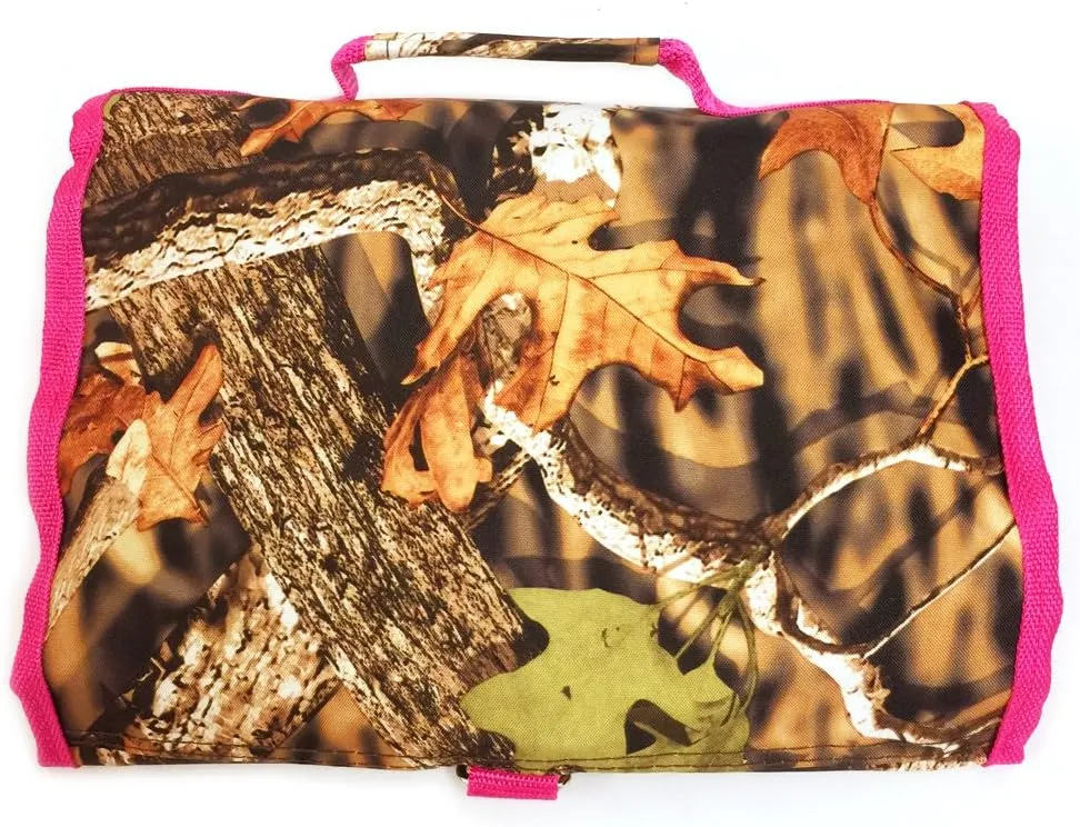 JChronicles Women's Large Hanging Toiletry Cosmetic Organizer Bag-Roll Up for Travel (Nature-PK)