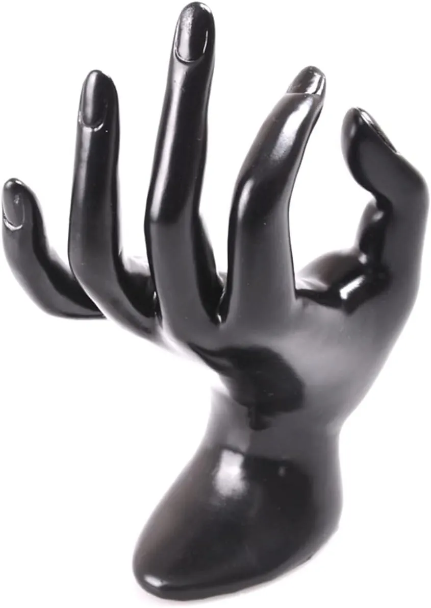 Jewelry Display Rack Black Velvet Ring Bracelet Necklace Chain Watch Display Holder Stand Lady Mannequin Ok Shaped Stand Hand 11 * 17cm for Necklaces Bracelet Earrings and R
