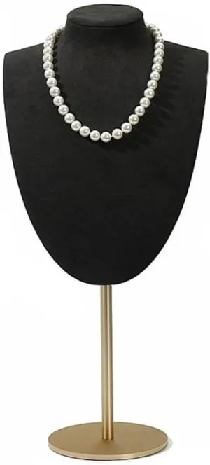 Jewelry Stand Organizer Necklace Display Rack Jewelry Store Pendant Rack Fashion Microfiber Retractable Aluminum Alloy Window Jewelry Display Stand Jewelry Display Holder (Black)
