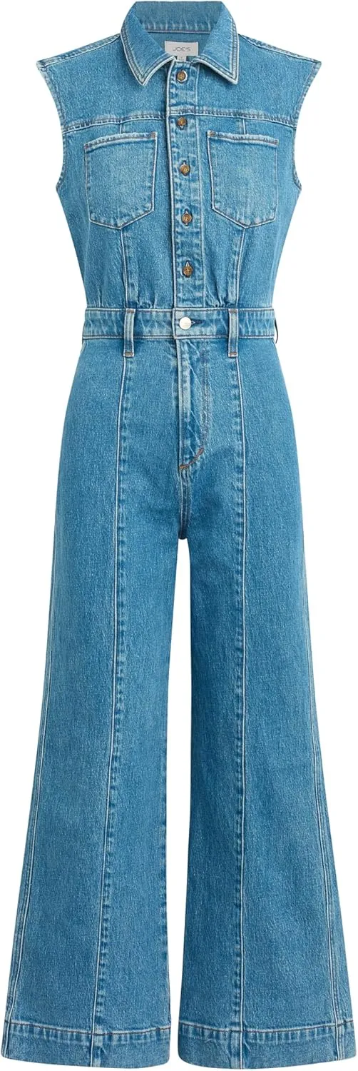 Joe's Womens The Pasha Sleeveless Denim Jumpsuit