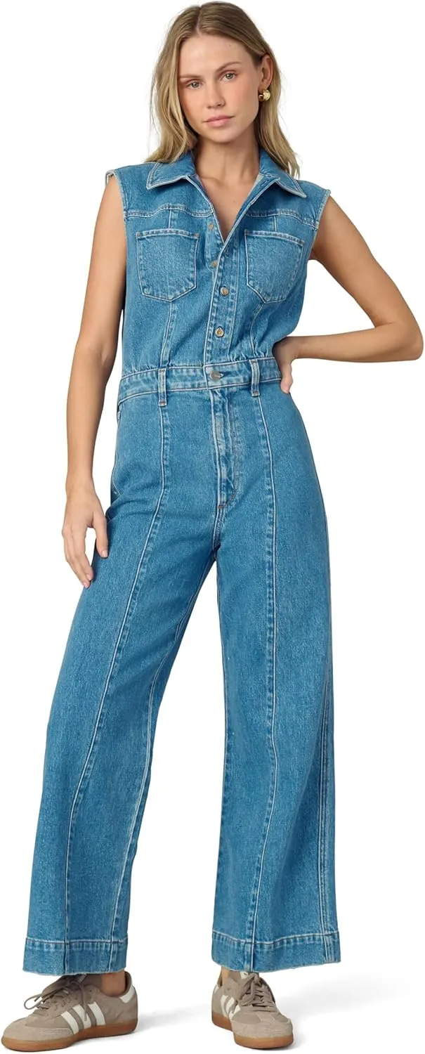 Joe's Womens The Pasha Sleeveless Denim Jumpsuit