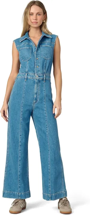 Joe's Womens The Pasha Sleeveless Denim Jumpsuit