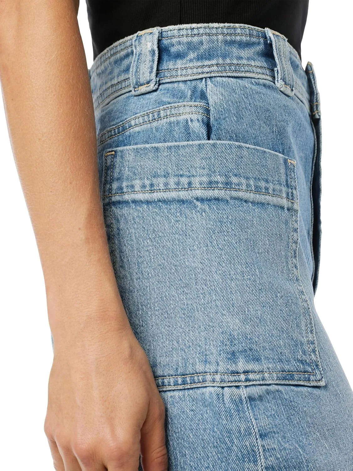 Joe's Women's The Pheobe High Rise Patch Pocket Midi Denim Skirt