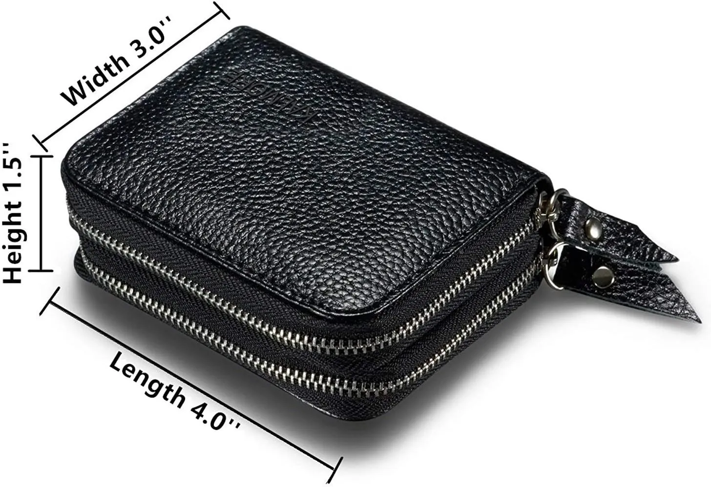 KALMORE Women's Leather RFID Secured Spacious Cute Zipper Card Wallet Small Purse