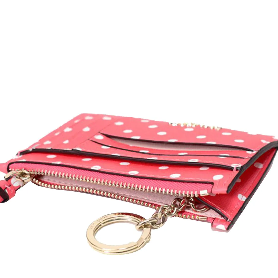 Kate Spade Spencer Dots Cardholder Wristlet in Peach Melba Multi