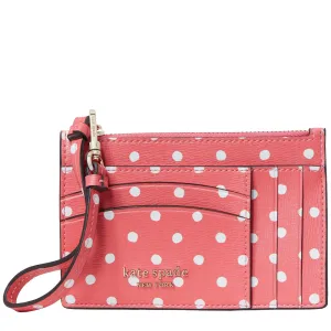 Kate Spade Spencer Dots Cardholder Wristlet in Peach Melba Multi