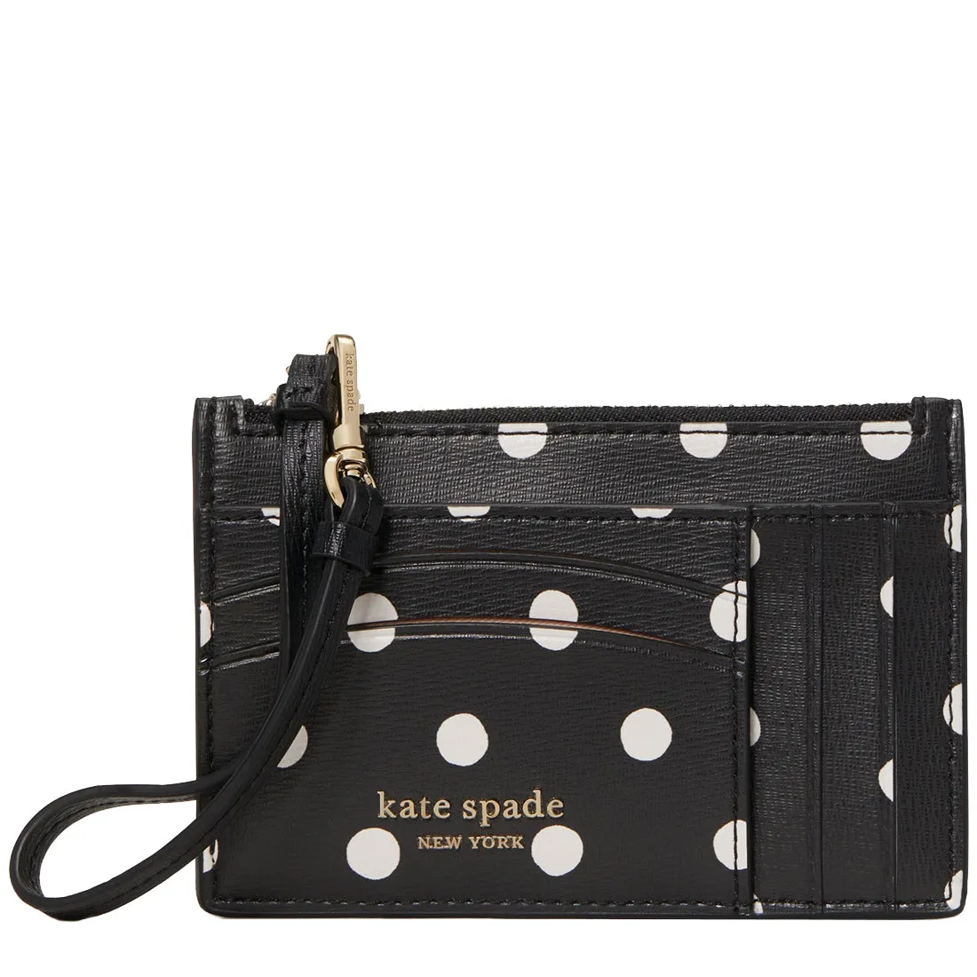 Kate Spade Spencer Sunshine Dot Cardholder Wristlet in Black Multi pwr00413