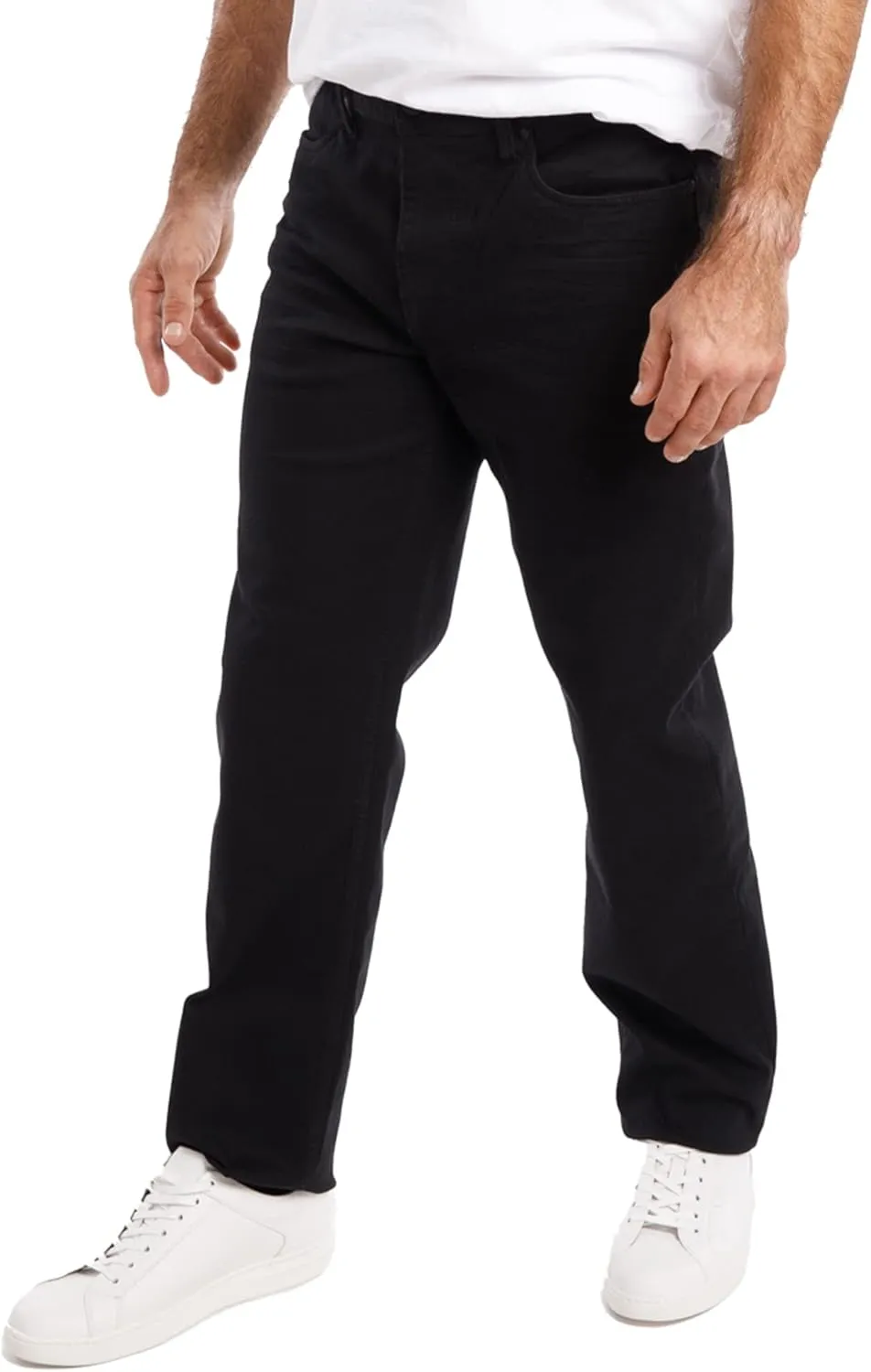 Kenneth Cole Mens Jeans Athletic Fit - Roomier Fit in Waist, Hip, and Thighs - Flexible Stretch Denim - Straight Leg Jeans