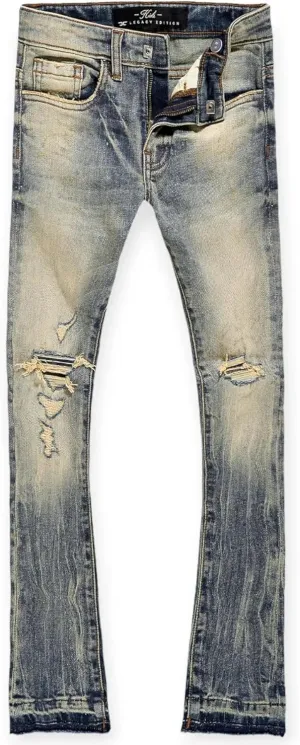 Kids Sean Knee Shred Stacked Jeans (Vintage)