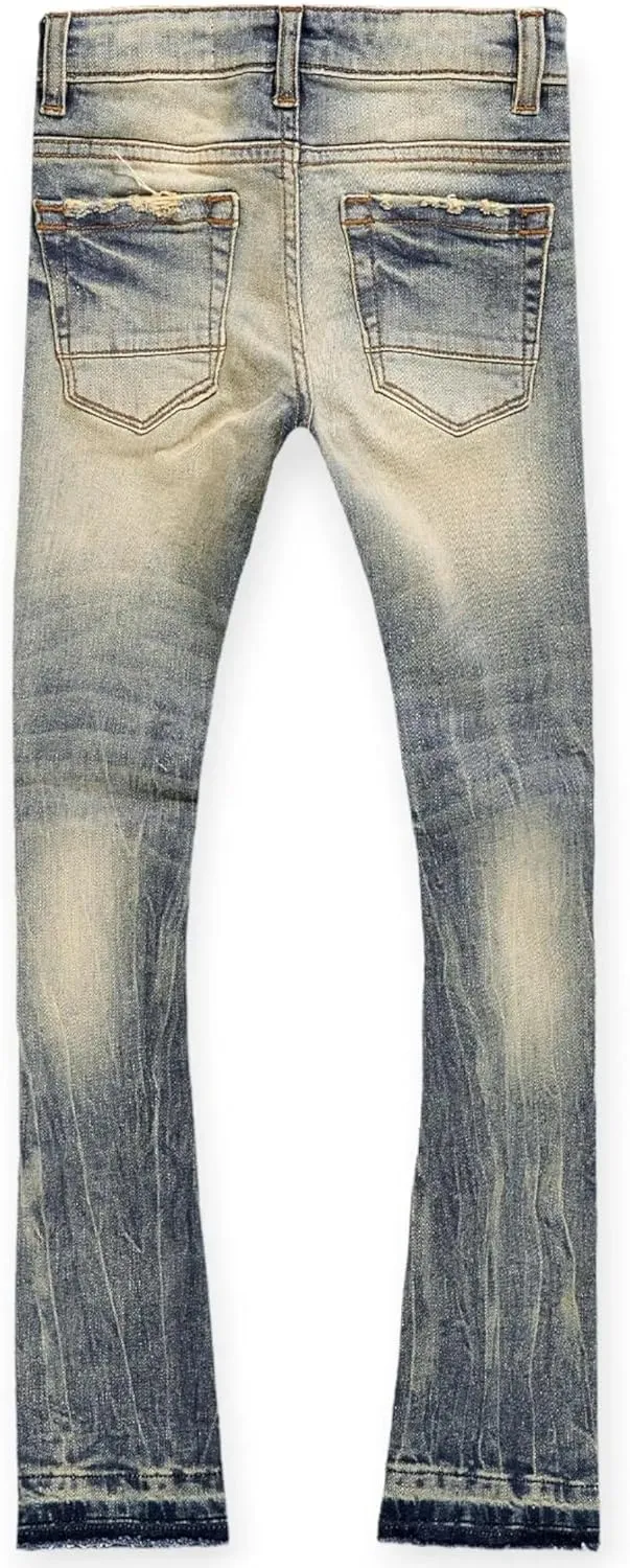 Kids Sean Knee Shred Stacked Jeans (Vintage)