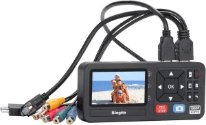 King Ma Video to Digital Converter, 1080P 60FPS HD Video Capture Box VHS Videorecorder Digitalisieren Capture von RCA, VCR, DVD, VHS Tapes, Hi8, Camcorders, Gaming-TF/SD/USB Storsage (HDMI)