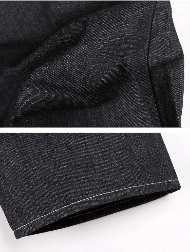 Kinghua Baggy Jean Shorts for Men Casual Loose Fit Hip Hop Skateboard Denim Shorts