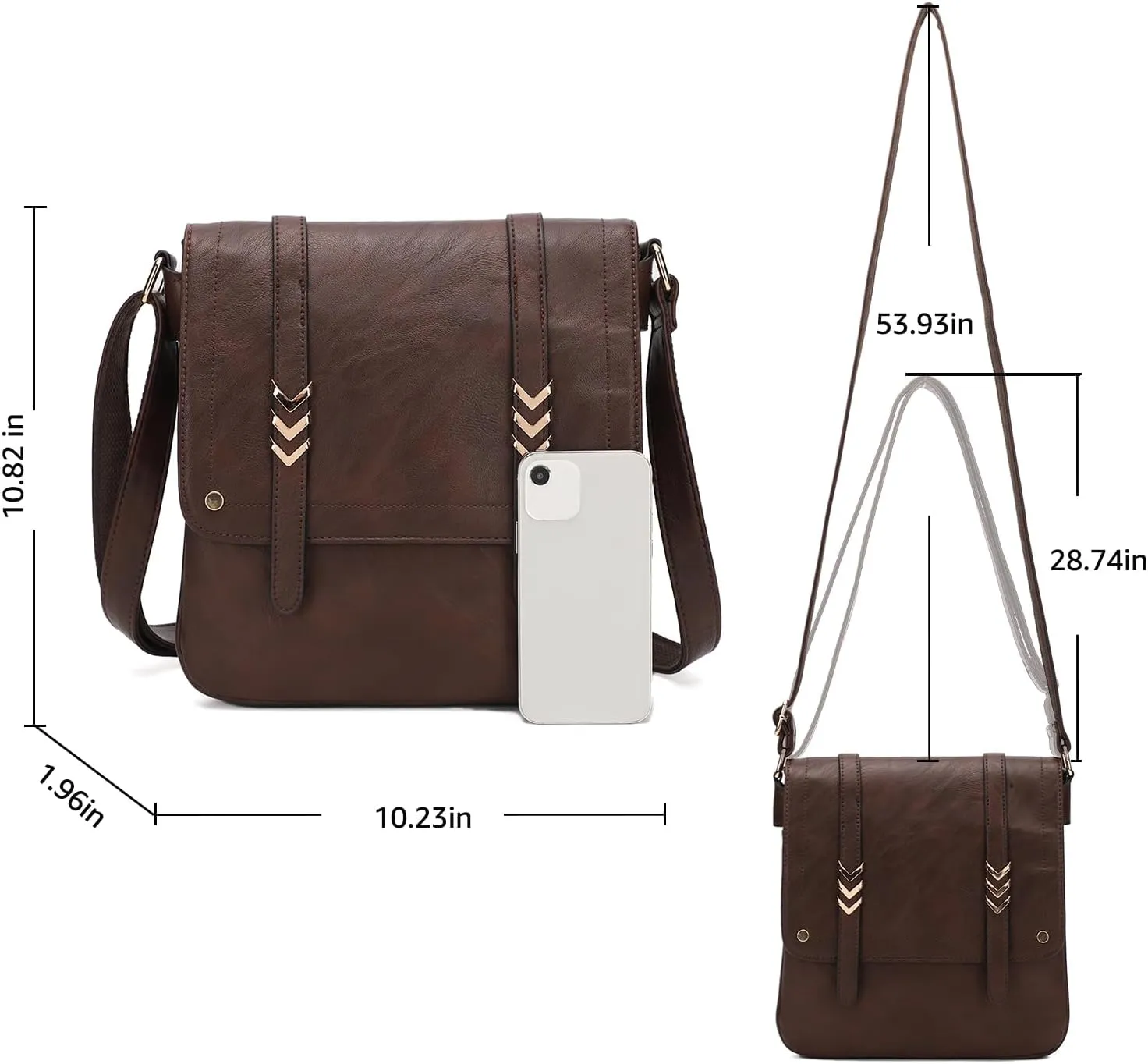 KL928 Crossbody Bags for Women Soft FAUX Leather Wallet Purses Adjustable Strap Medium Shoulder Handbags