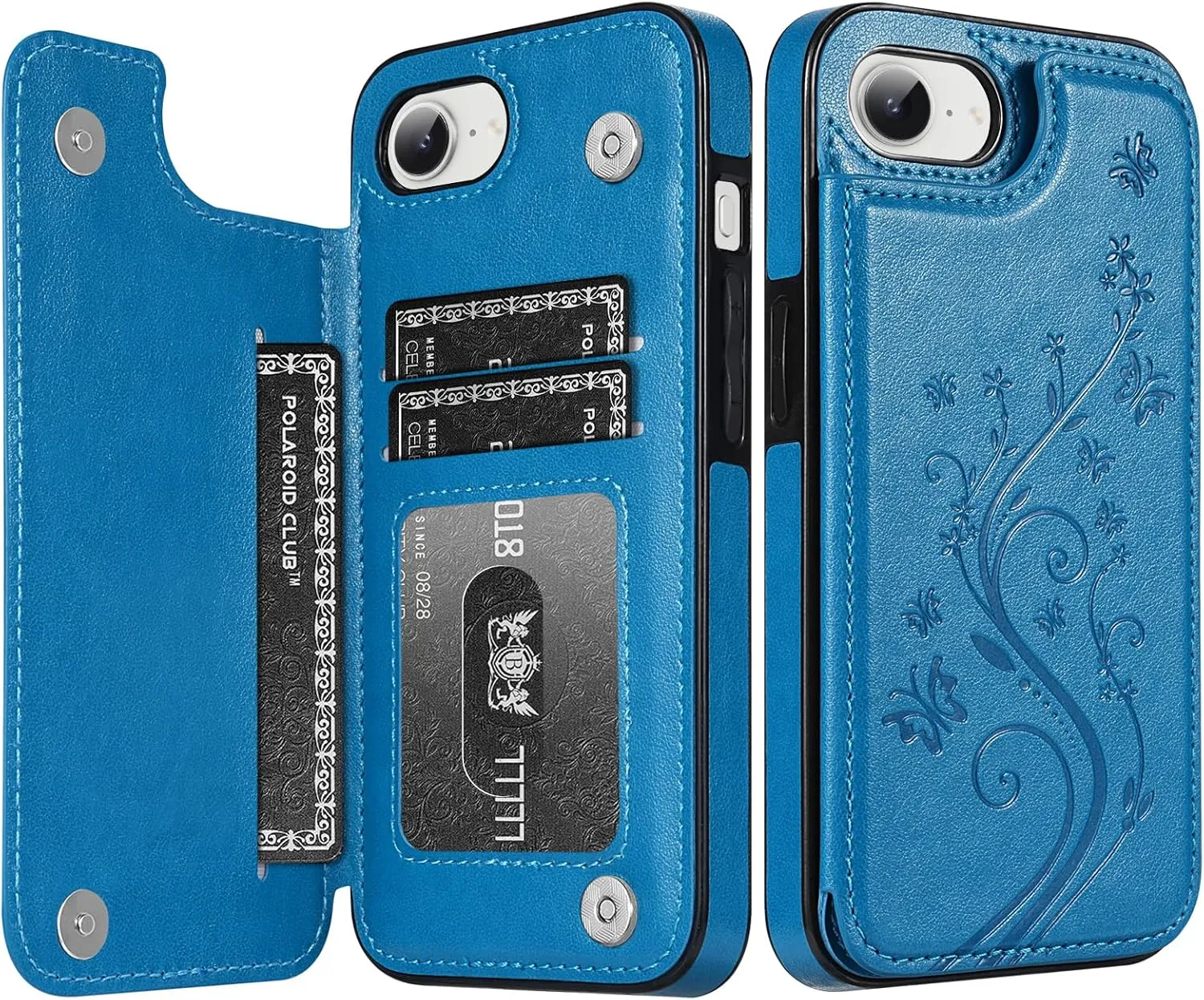 Korecase for iPhone 16E Wallet Case with Card Holder, Back Flip Protective Phone Case Cover for iPhone 16e (SE4) 2025,Blue