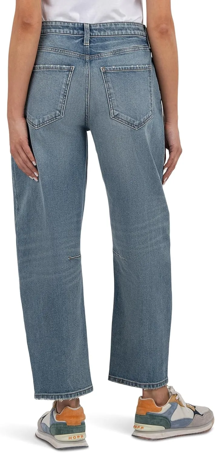 KUT from the Kloth Women's Ashley High Rise Slouchy Barrel Straight Leg