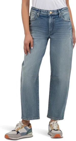 KUT from the Kloth Women's Ashley High Rise Slouchy Barrel Straight Leg